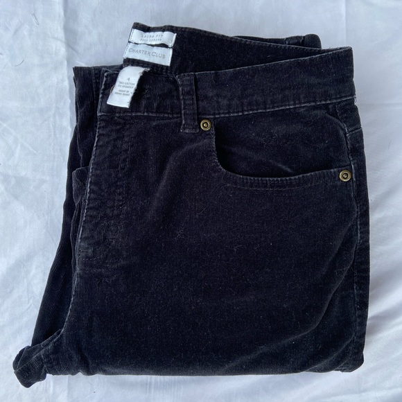 Black Textured Pants - Picture 1 of 2